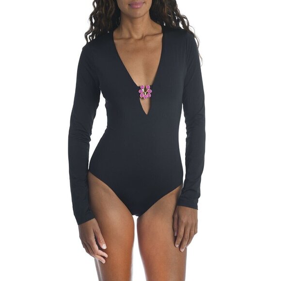 💕TRINA TURK💕 Bijou Solid Paddle Suit ~ Black XS NWT - Picture 4 of 14